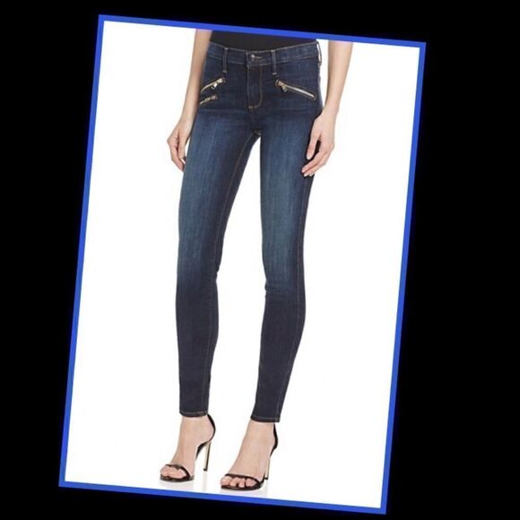 BLACK ORCHID BILLIE ZIPPER SKINNY JEAN IN THUNDER - Picture 1 of 8